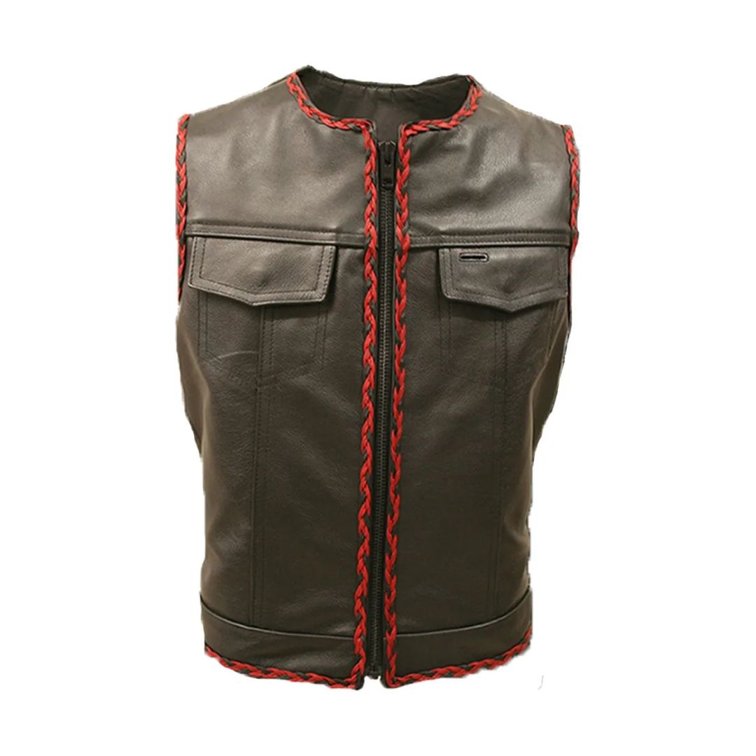Outlaw Leather Braided Biker Vest – Hillside USA