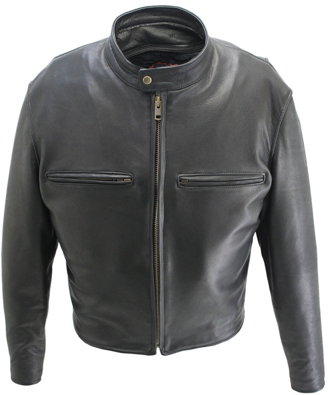 Men's Cowhide Cafe Racer Jacket