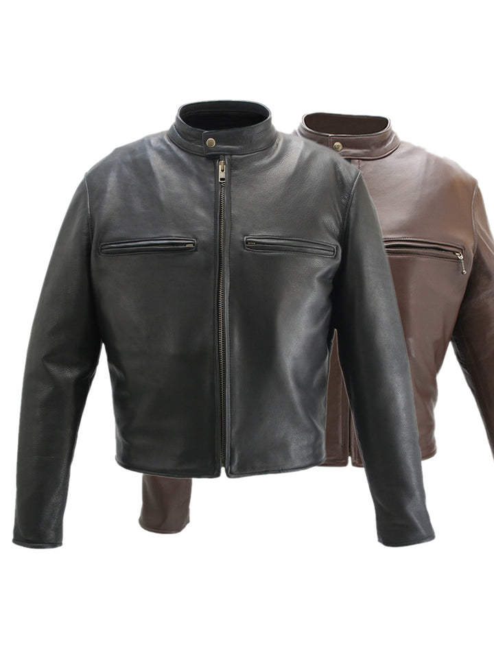 Men's Cowhide Cafe Racer Jacket