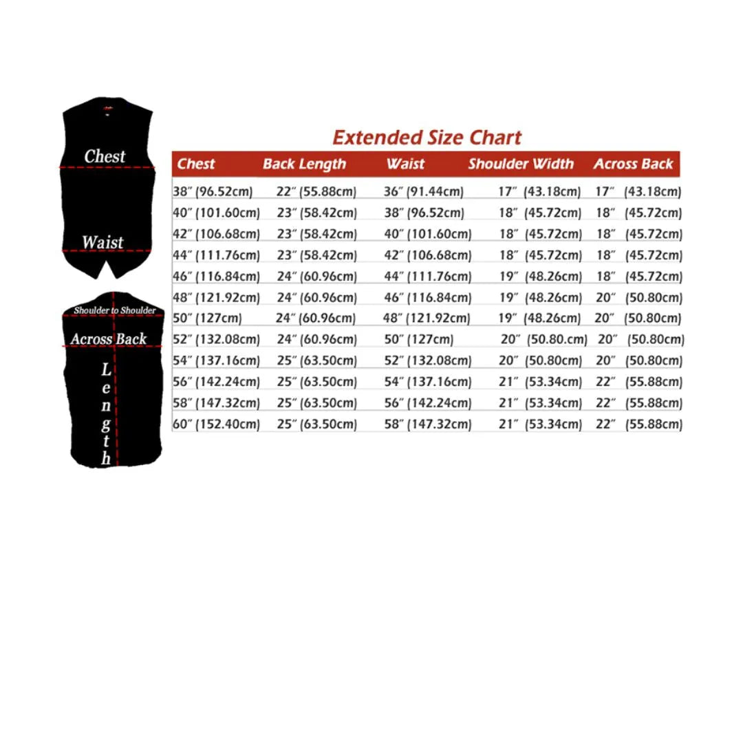 Men's Denim Style Lace Side / Trim Leather Vest