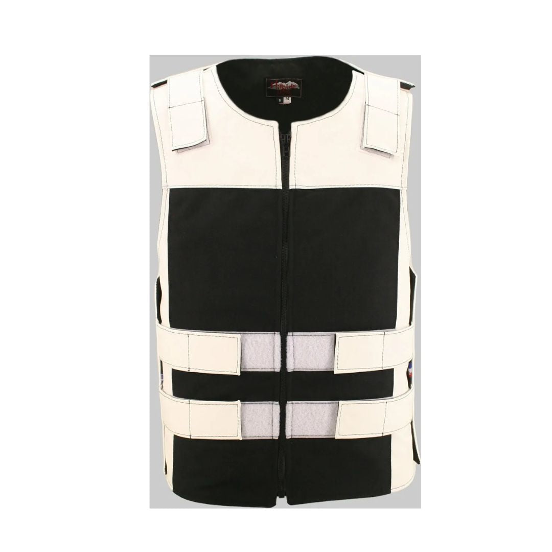 Leather & Cordura Combo Zippered Tactical Vest.