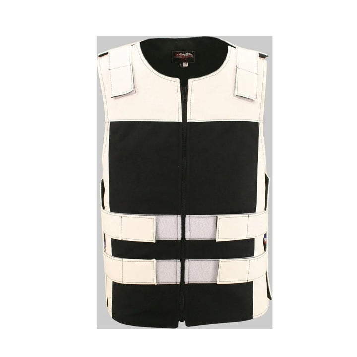 Leather & Cordura Combo Zippered Tactical Vest.