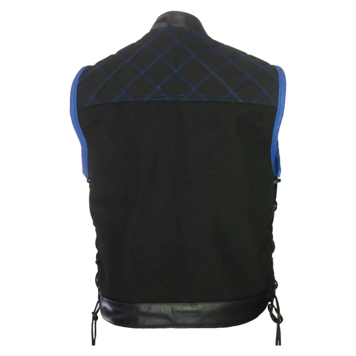 Double Stitch Diamond Biker Vest  Water Resistant Military Grade Fabric (Cordura)