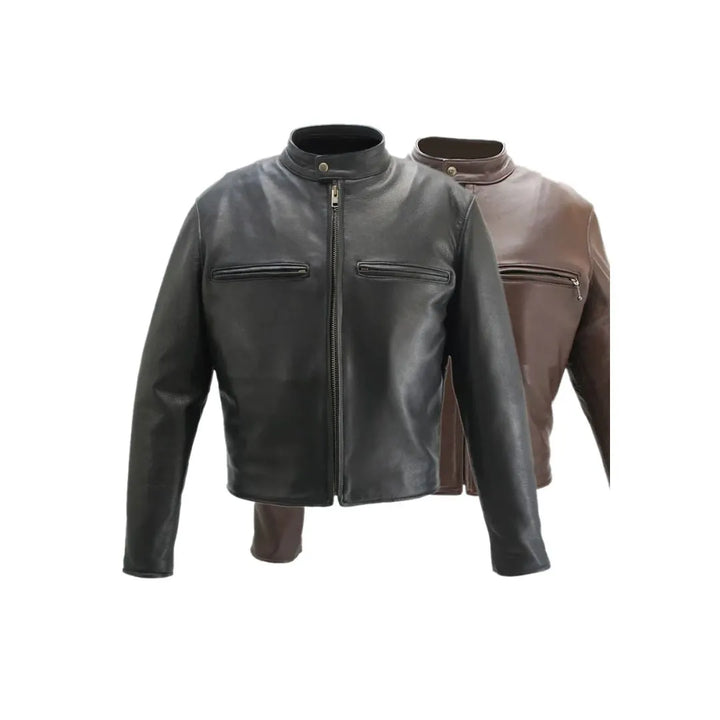 Men's Cowhide Cafe Racer Jacket