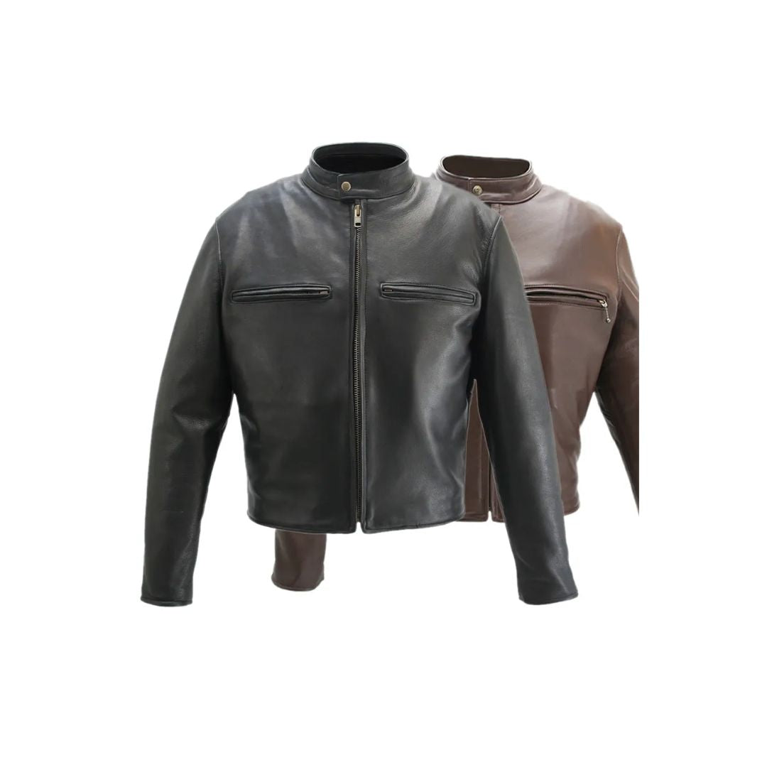 Men's Cowhide Cafe Racer Jacket