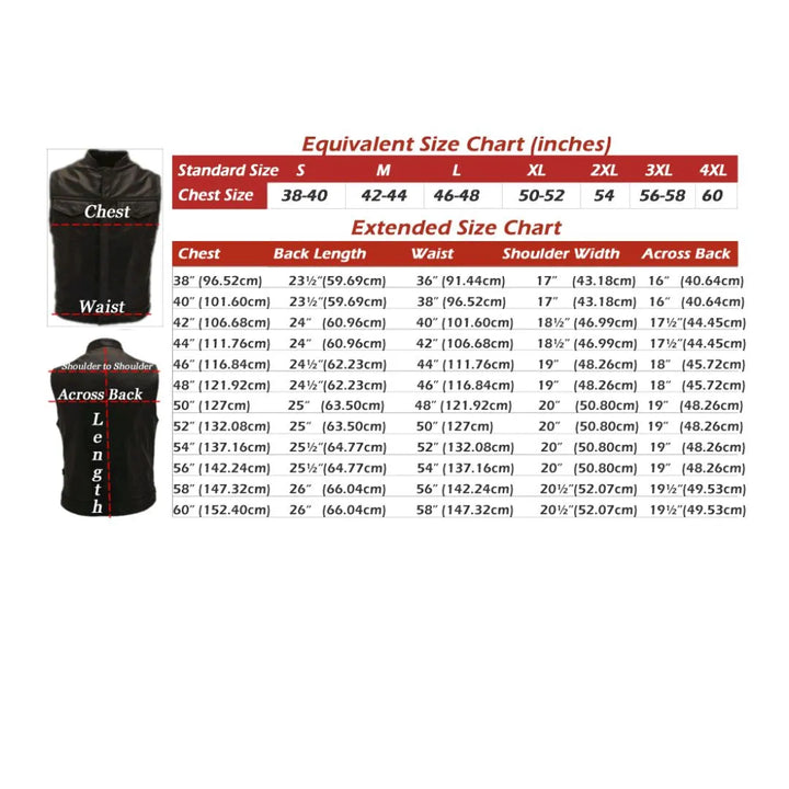 Outlaw All Leather Braided Biker Vest / Side Lace
