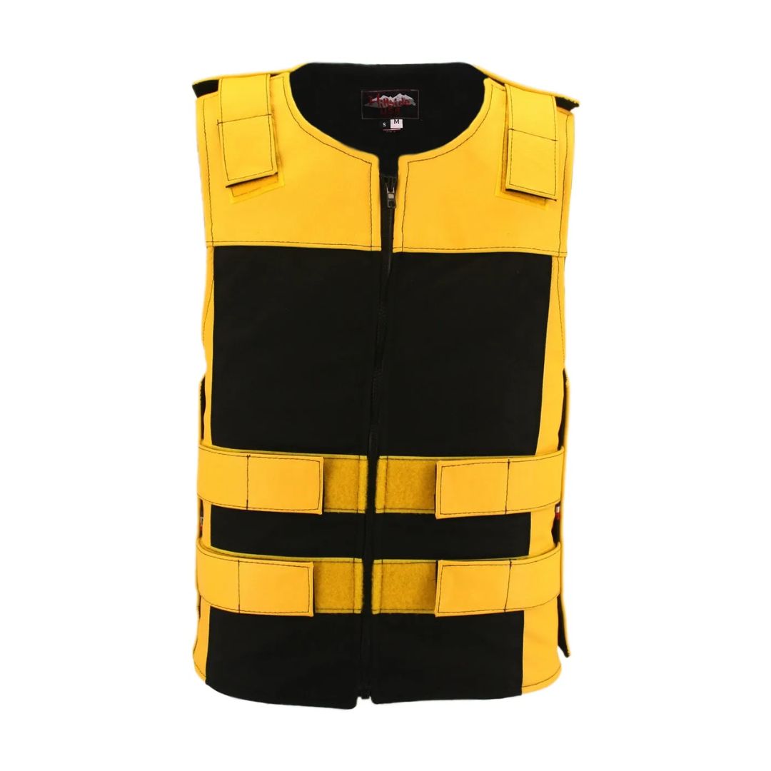 Leather & Cordura Combo Zippered Tactical Vest.