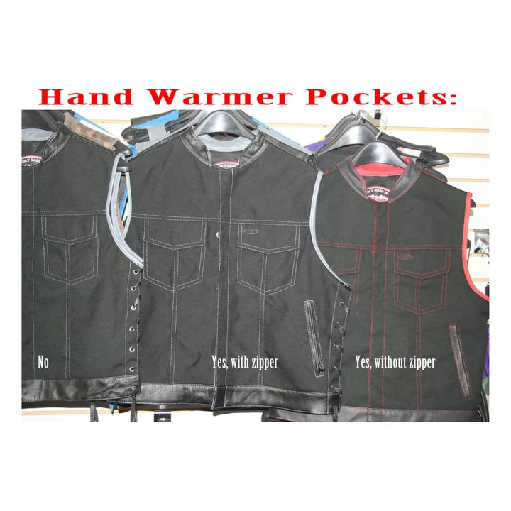 Double Stitch Diamond Biker Vest  Water Resistant Military Grade Fabric (Cordura)