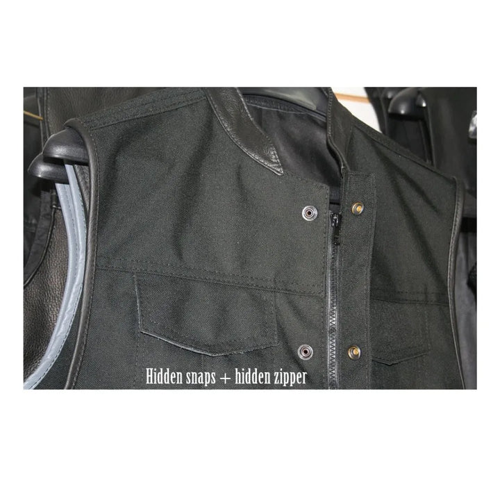 Double Stitch Diamond Biker Vest  Water Resistant Military Grade Fabric (Cordura)