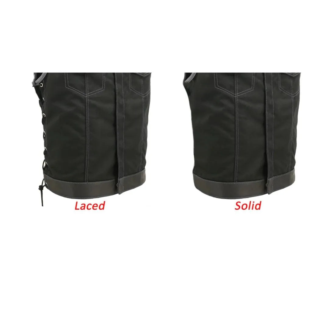 Double Stitch Diamond Biker Vest  Water Resistant Military Grade Fabric (Cordura)