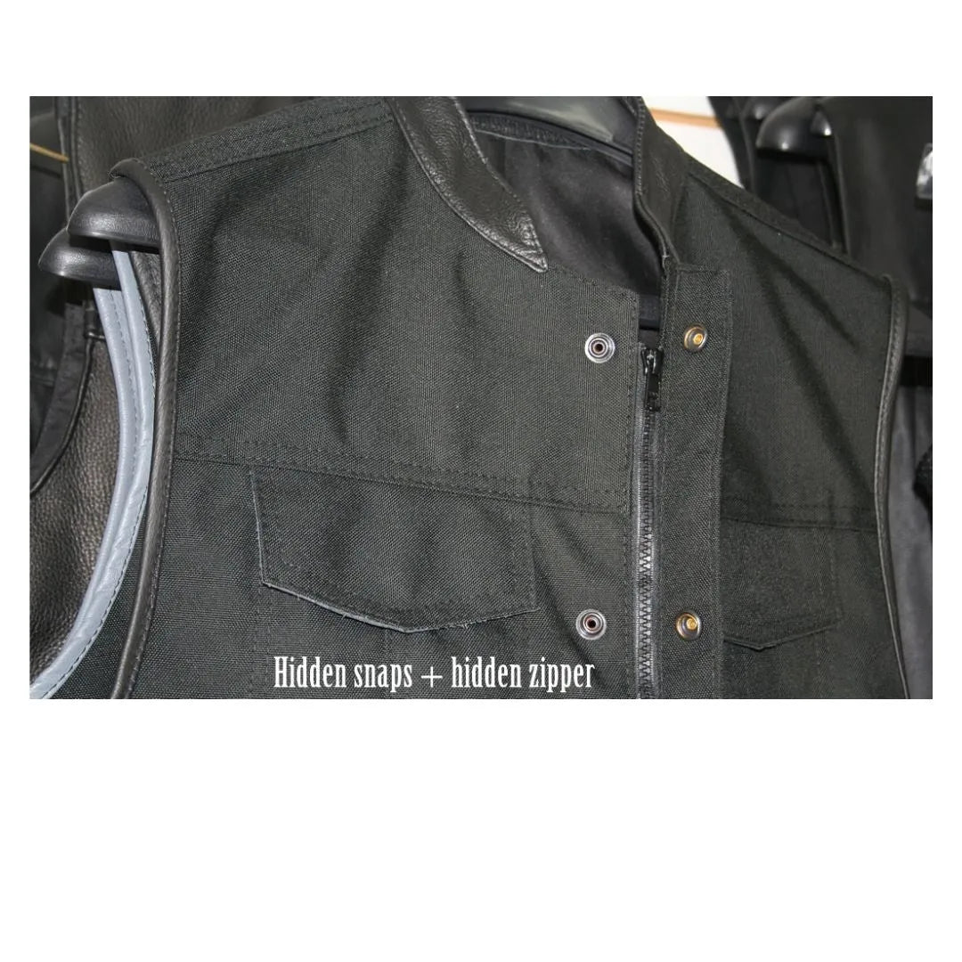 Double Stitch Diamond Biker Vest  Water Resistant Military Grade Fabric (Cordura)
