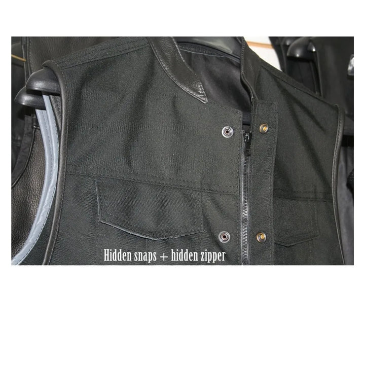 Double Stitch Diamond Biker Vest  Water Resistant Military Grade Fabric (Cordura)