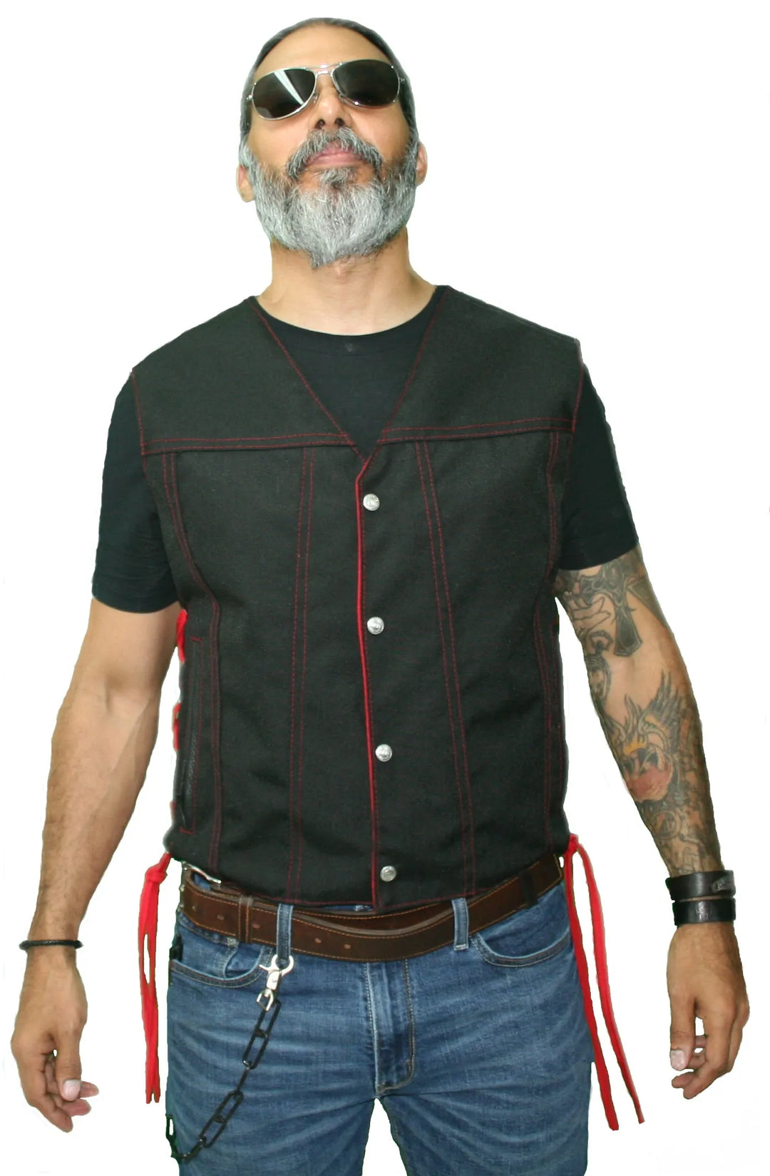 Solid Back Cordura Nylon Motorcycle Club Cut