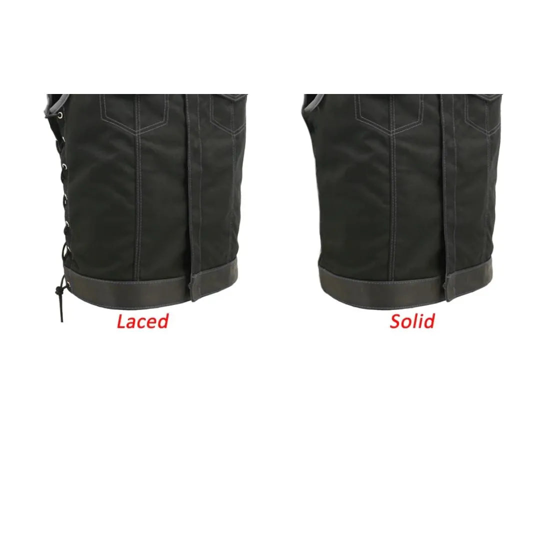 Double Stitch Diamond Biker Vest  Water Resistant Military Grade Fabric (Cordura)