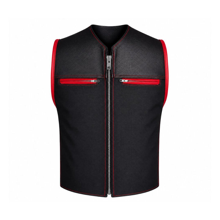 Hillside Bandit Leather/Cordura Biker vest