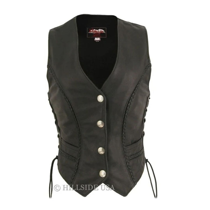 Women's Braided Leather Vest (Custom)