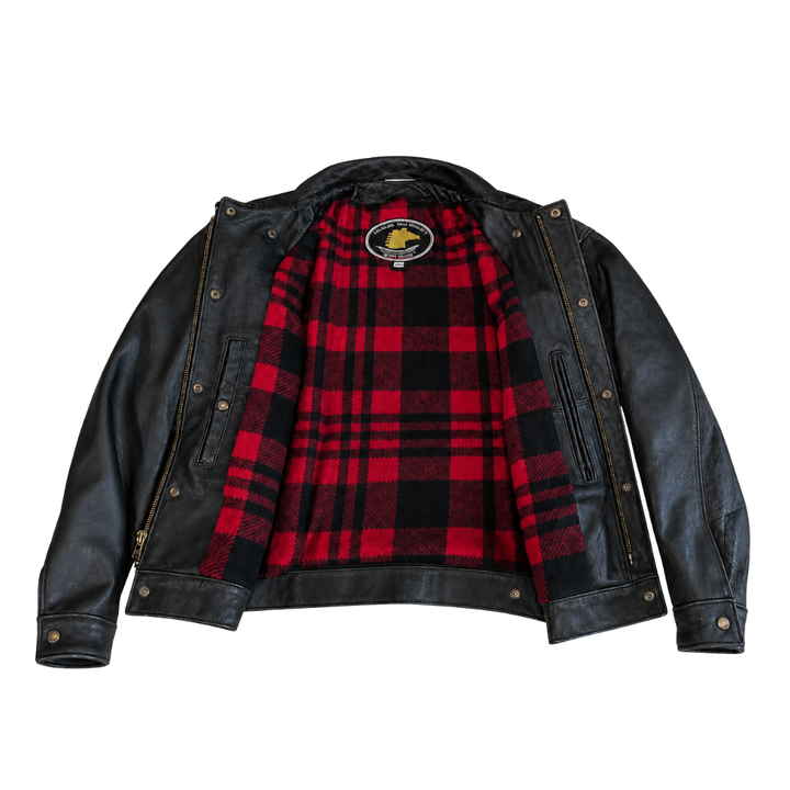 Trucker Black Distressed Horsehide