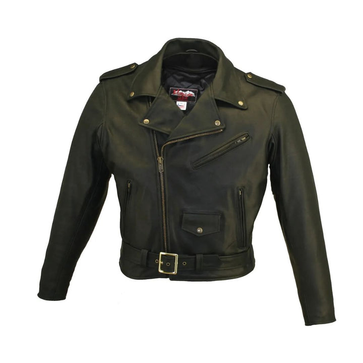 Men's Classic Black Biker Jacket
