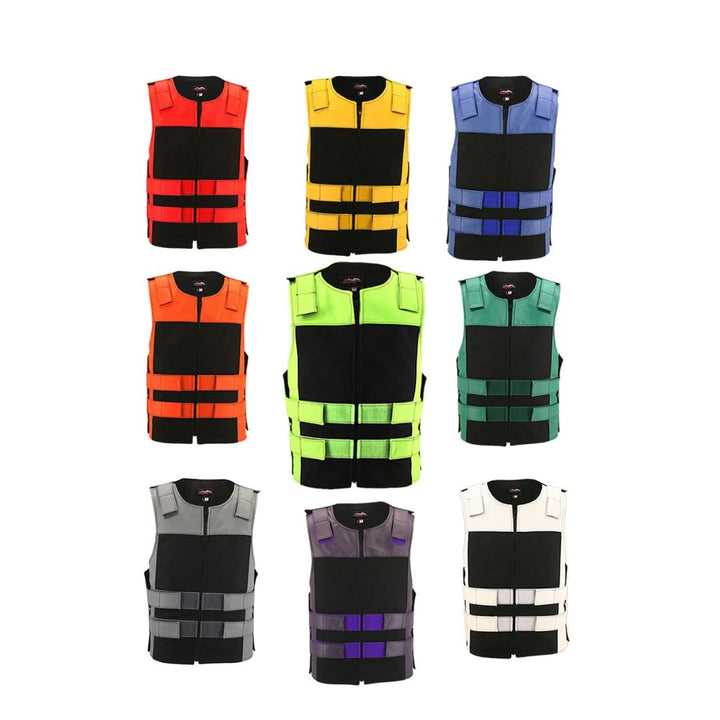 Leather & Cordura Combo Zippered Tactical Vest.