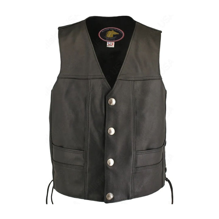 Men's Ultimate Horsehide Motorcycle Leather Vest