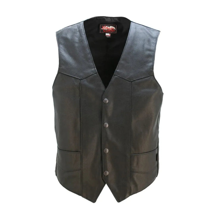 Smooth Back Classic Motorcycle Vest