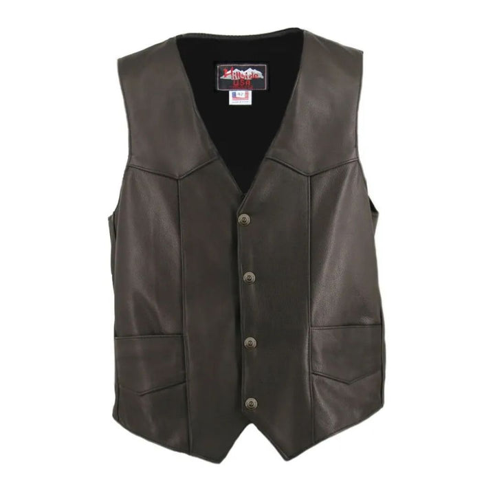 Men's Basic Biker Leather Vest (Custom)