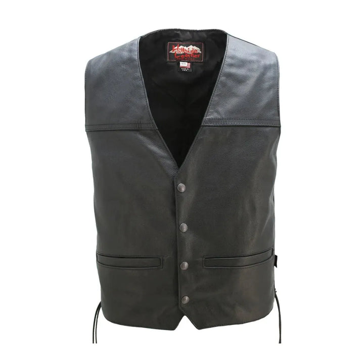 Seamless Back Panel Club Biker Vest