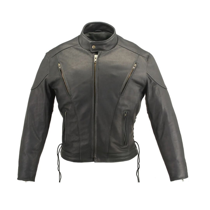 Men's Vented Leather Jacket