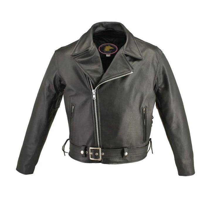 Men's Full Belted Horsehide Motorcycle Jacket