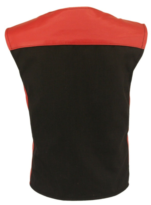 Women's Leather & Cordura Combo Zippered Tactical Vest (Custom-Made)