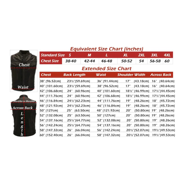 Double Stitch Diamond Biker Vest  Water Resistant Military Grade Fabric (Cordura)