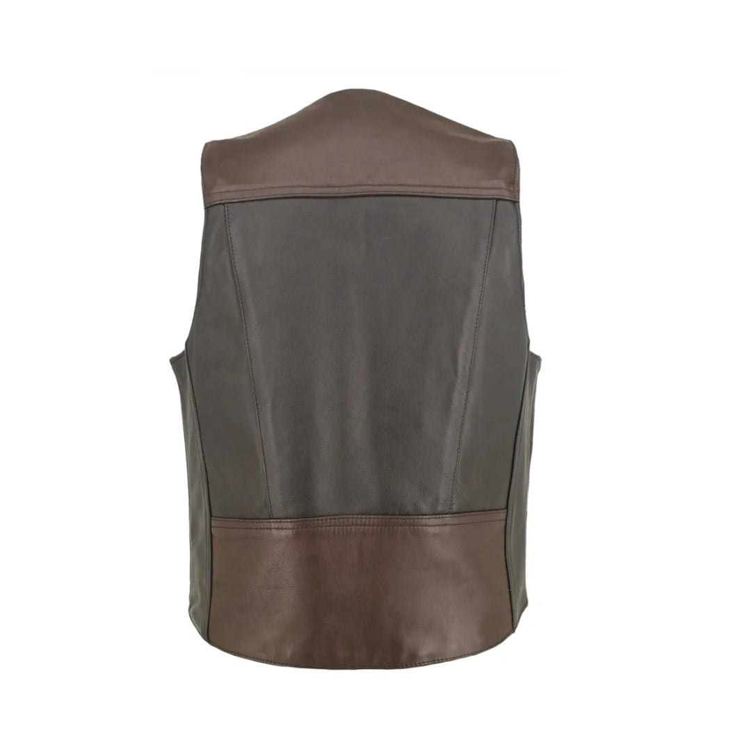 Men's Two Tone Horsehide Biker Vest