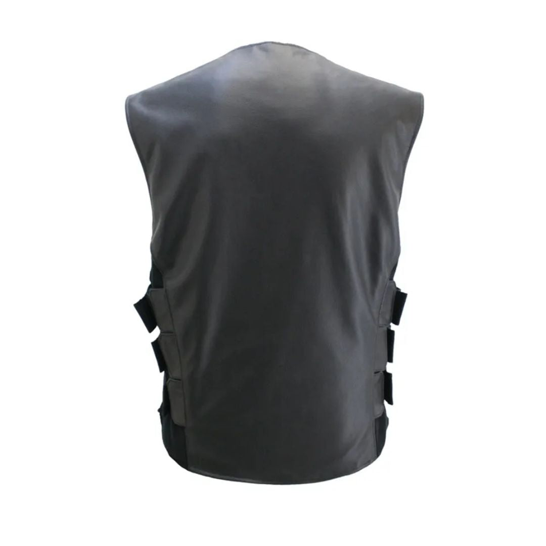The Interceptor Leather Vest - Black