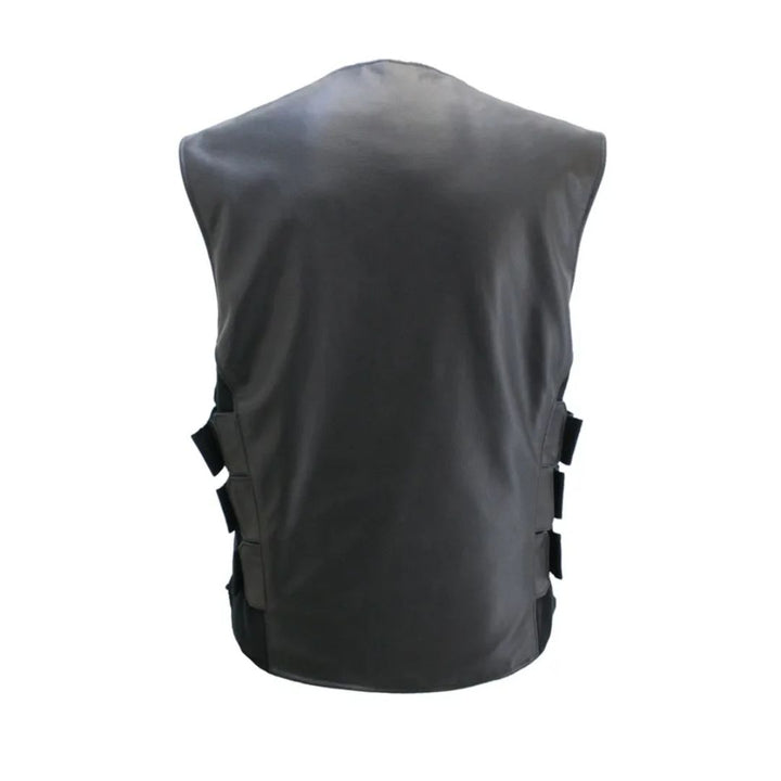 The Interceptor Leather Vest - Black