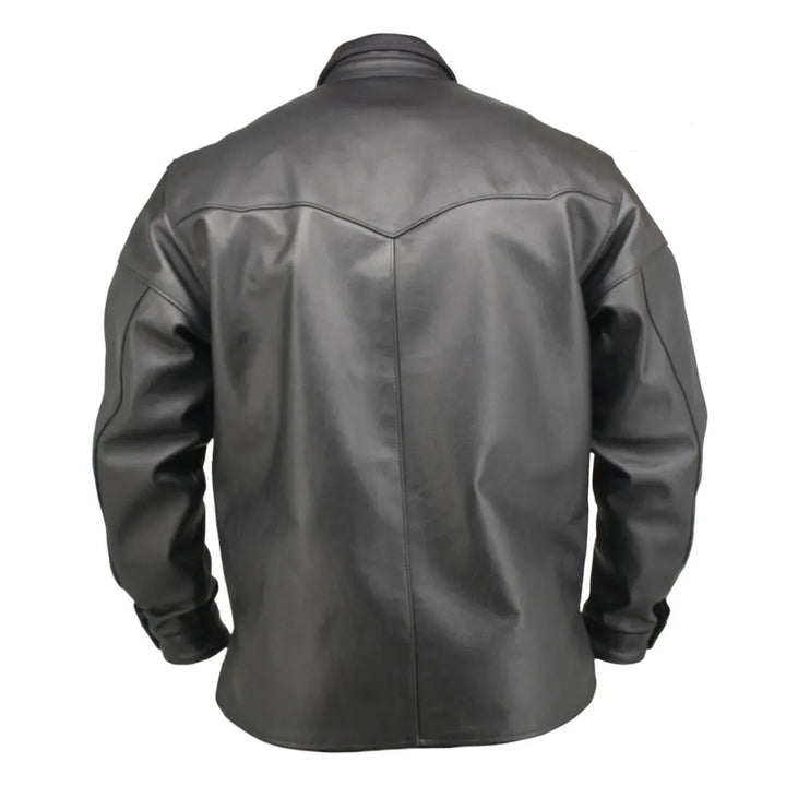 Men's Black Horsehide Leather Shirt