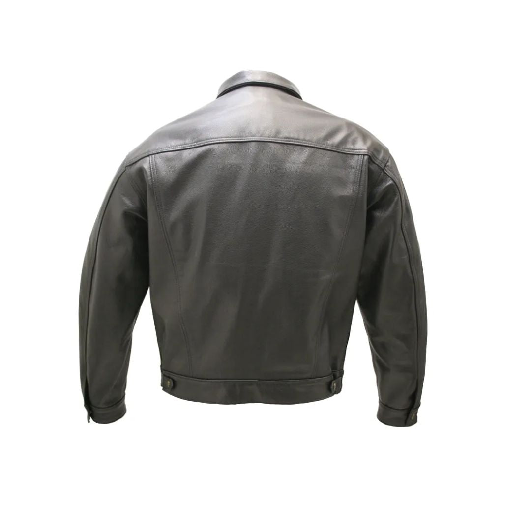 Cowhide Leather Trucker Jacket