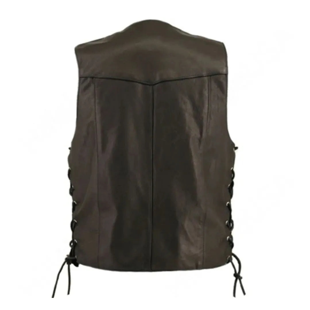 Men's Laced Side Basic Biker Vest (Custom)