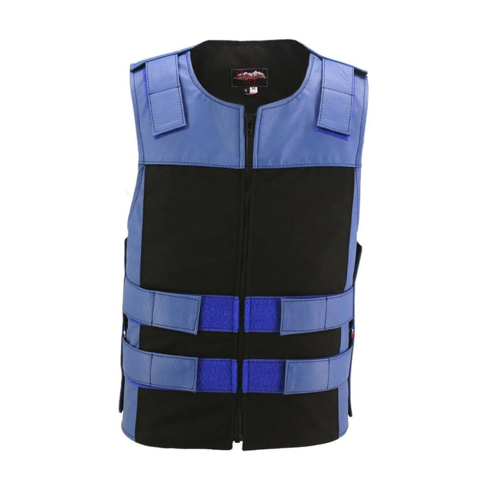 Leather & Cordura Combo Zippered Tactical Vest.