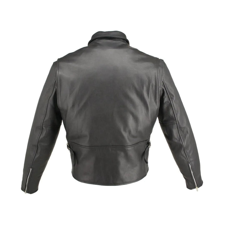 Men's Horsehide Racer Jacket Snap Down Collar