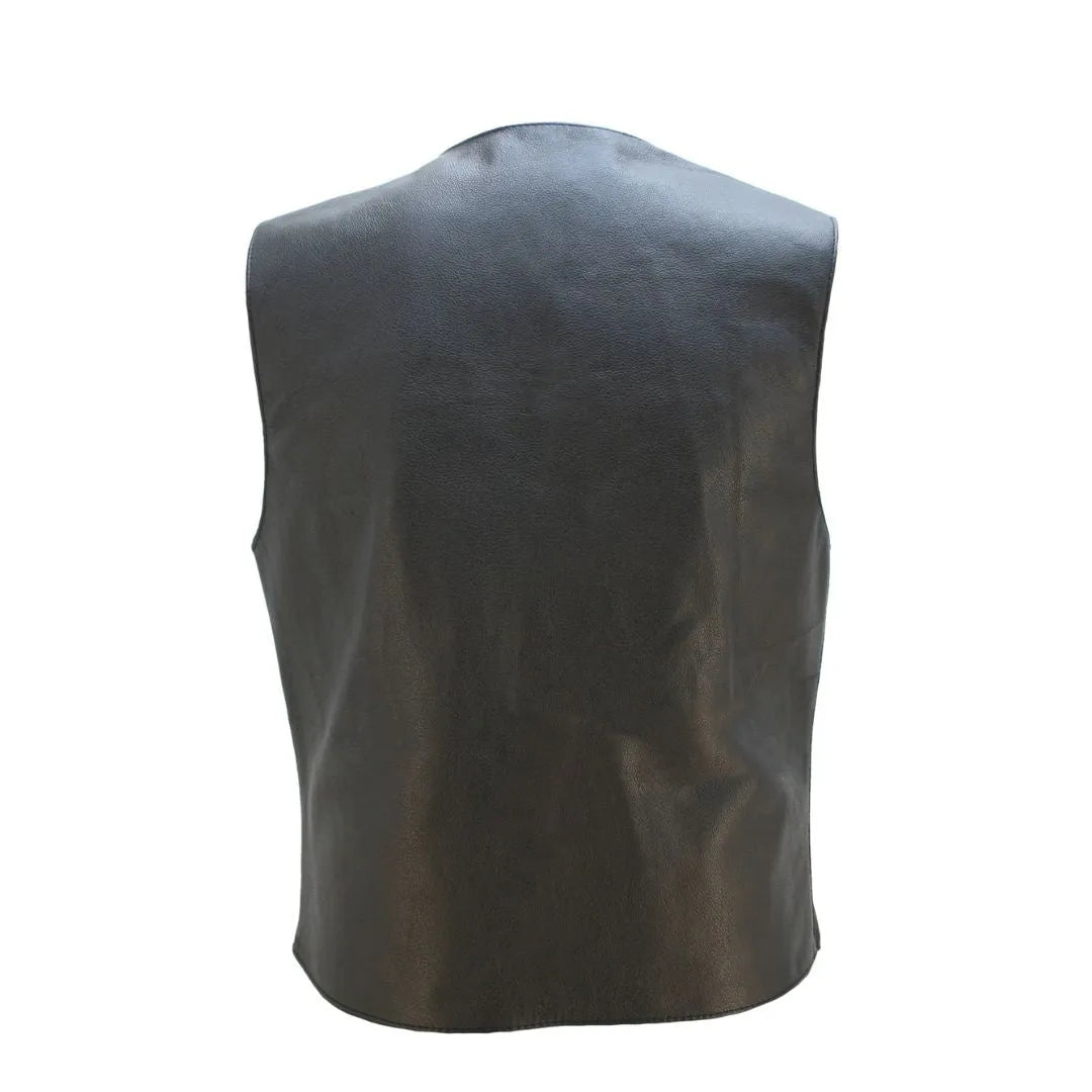 Smooth Back Classic Motorcycle Vest