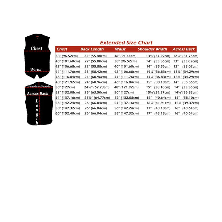 Men's Solid Back Panel Biker Vest (Custom)