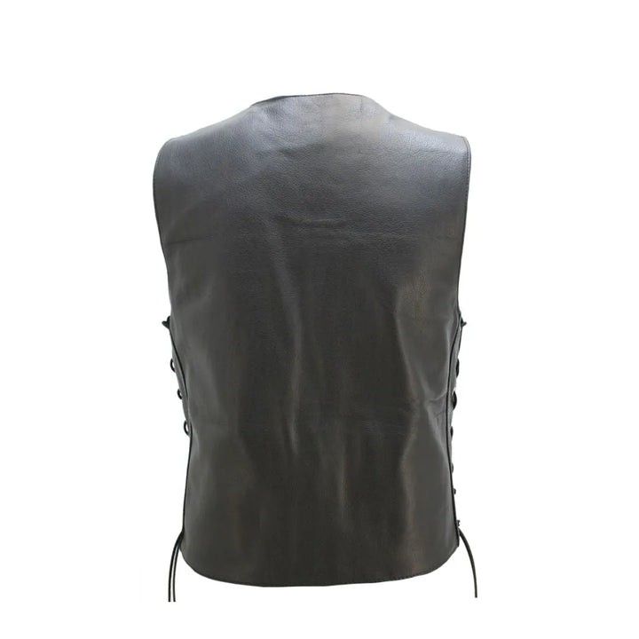 Seamless Back Panel Club Biker Vest