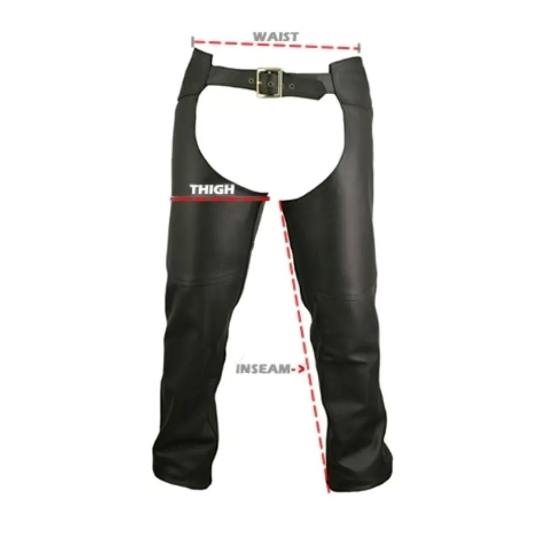 Men's Double Stitched Leather Chaps