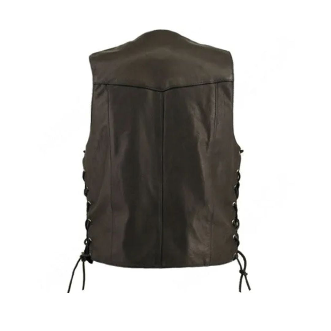 Men's Laced Side Basic Biker Vest (Custom)