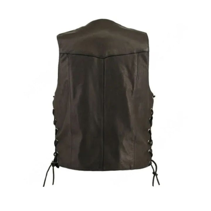 Men's Laced Side Basic Biker Vest (Custom)