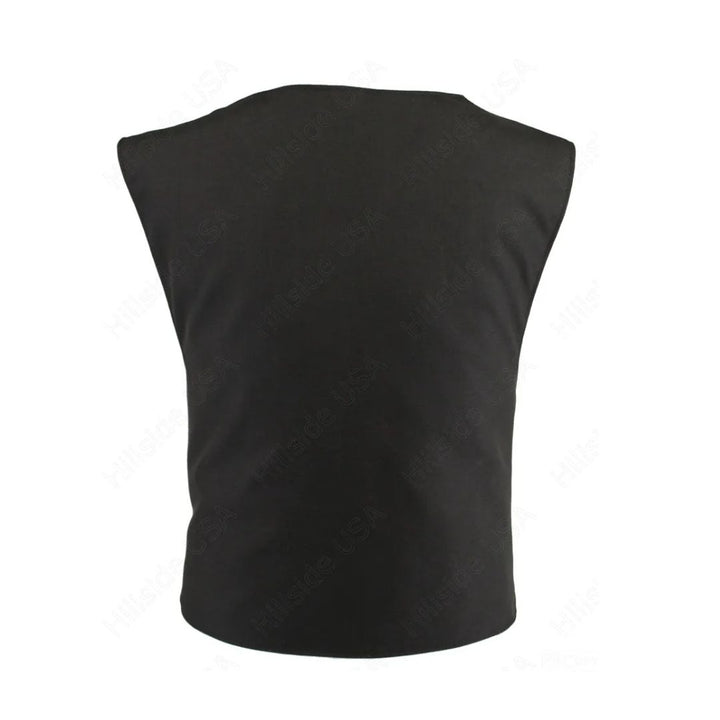 Men's Cordura Zippered Tactical Style Vest/Black (Custom-Made)