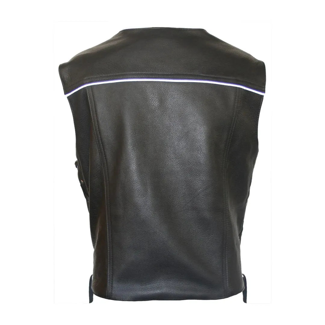 Men's Denim Style Lace Side With Reflective Trim Vest