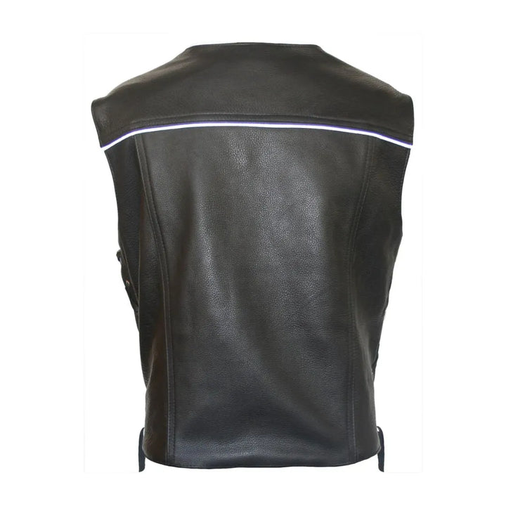 Men's Denim Style Lace Side With Reflective Trim Vest