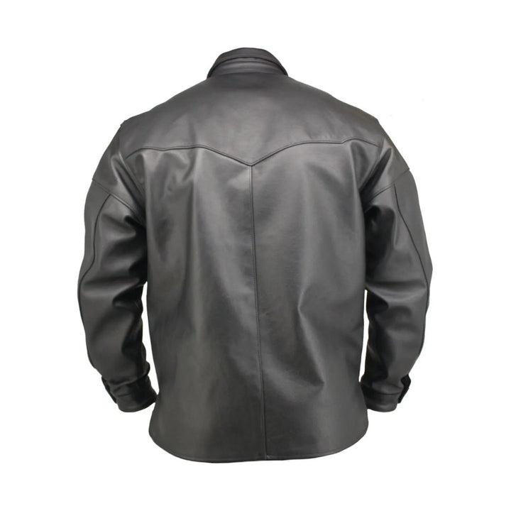 Men's Black Horsehide Leather Shirt