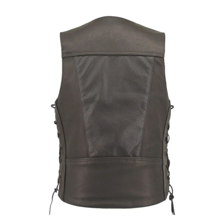 Men's Semi-Perforated Biker Vest